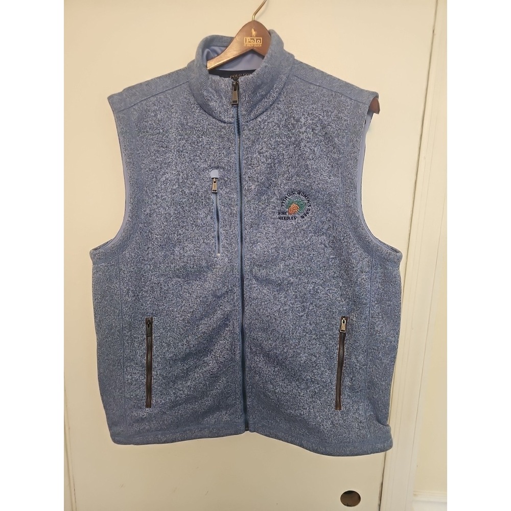 Mens Polo Golf Ralph Lauren Zip Up Sweater Vest 77TH US WOMENS OPEN PINENEEDLE